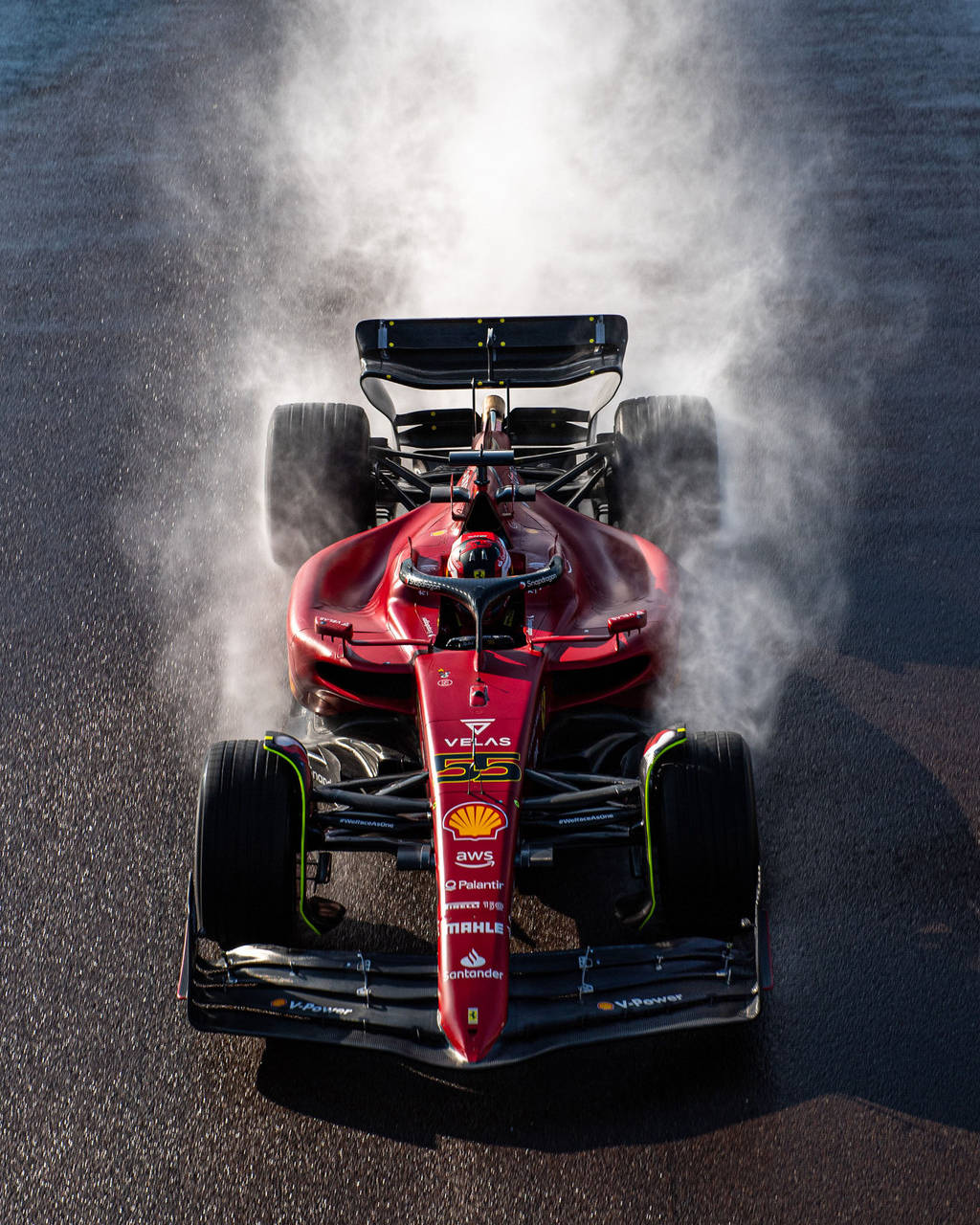 Carlos Sainz Jr. Racing At Miami International Autodrome Wallpaper