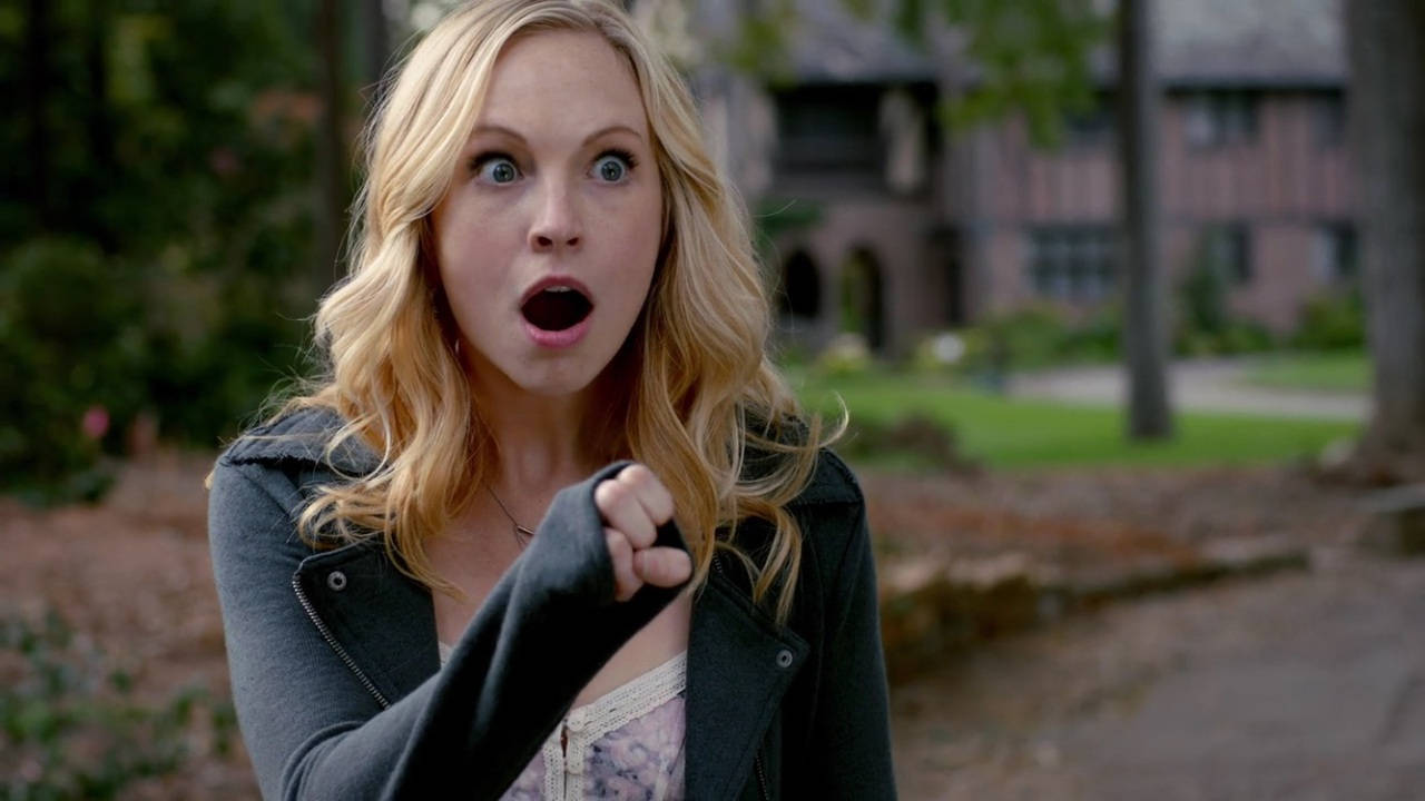 Caroline Forbes Shocked Face Wallpaper