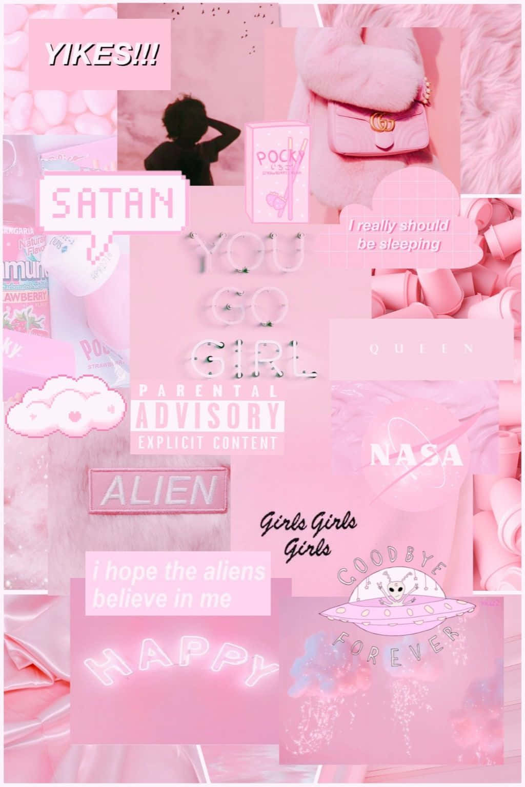 Carry On Being Fabulous In This Eye-catching Pink Aesthetic Tumblr Wallpaper