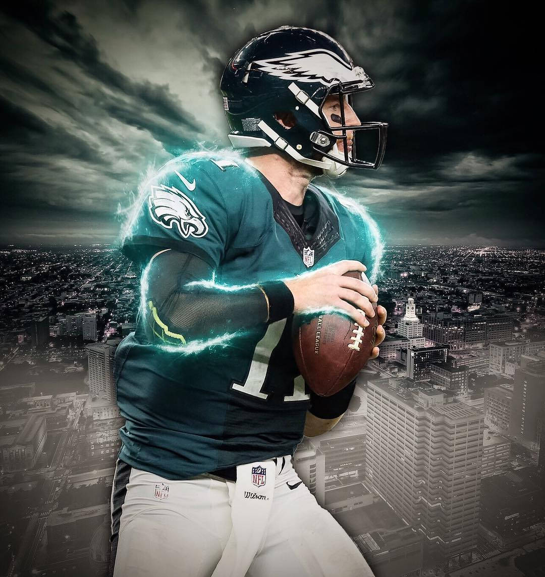 Carson Wentz Digital Poster Wallpaper