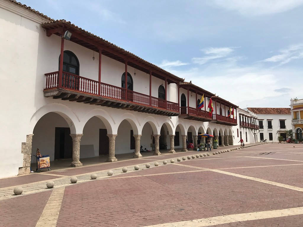 Cartagena City Hall In Colombia Wallpaper