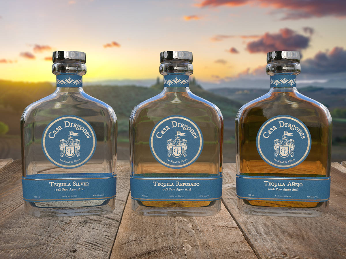 Casa Dragones Tequila Azul Agave Bottles Wallpaper