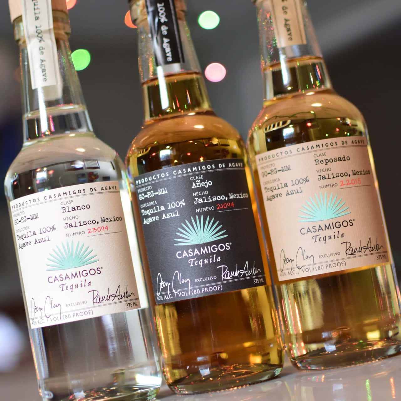 Casamigos Tequila Liquor Bottles Tilt Angle Shot Wallpaper