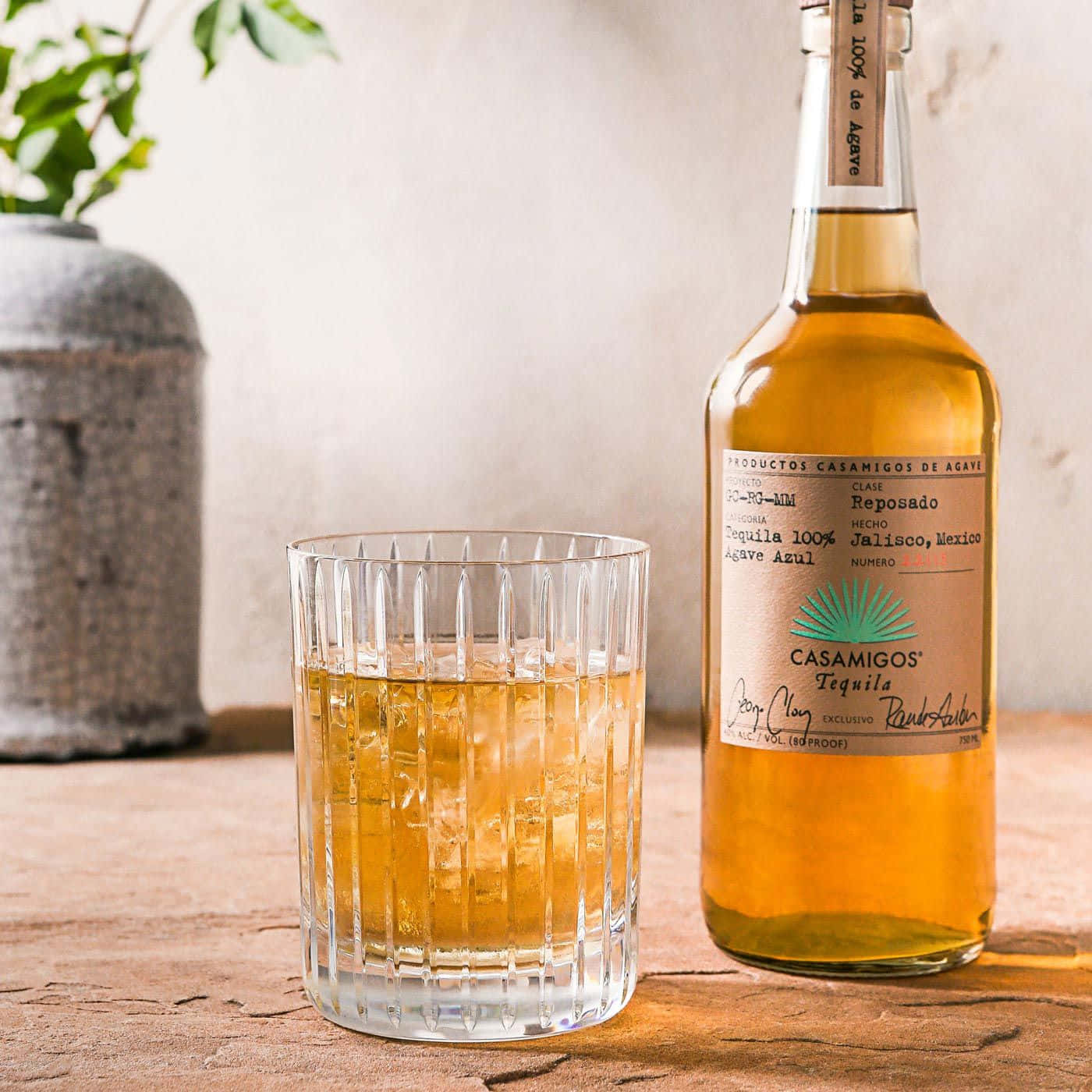 Casamigos Tequila Reposado Liquor On Glass Wallpaper