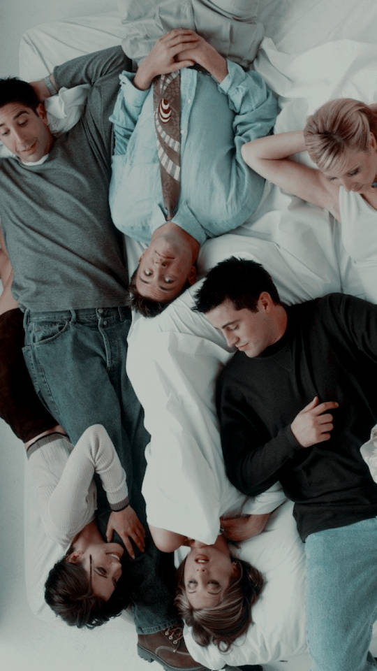 Cast Lying Down, A Friends Phone Wallpaper