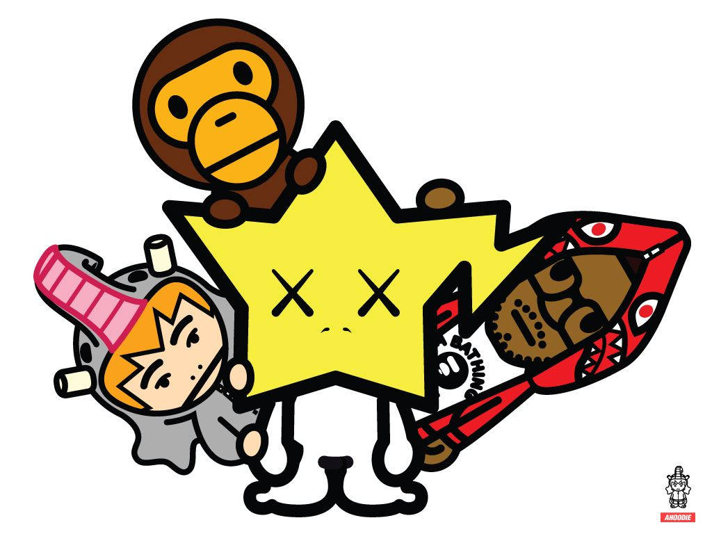 Catch Up With Bape Characters Baby Milo And Friends Wallpaper