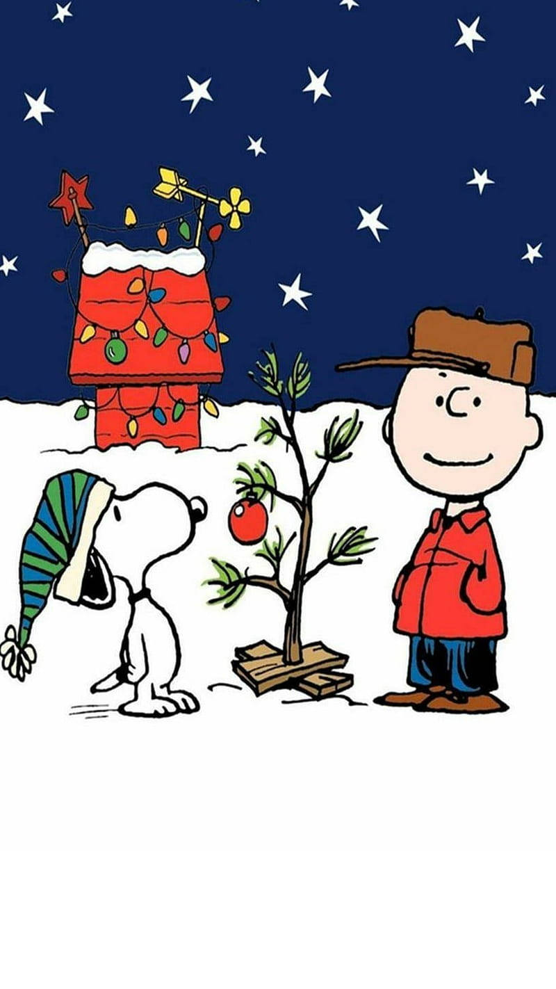 Celebrate Christmas This Season With Snoopy On Your Iphone! Wallpaper