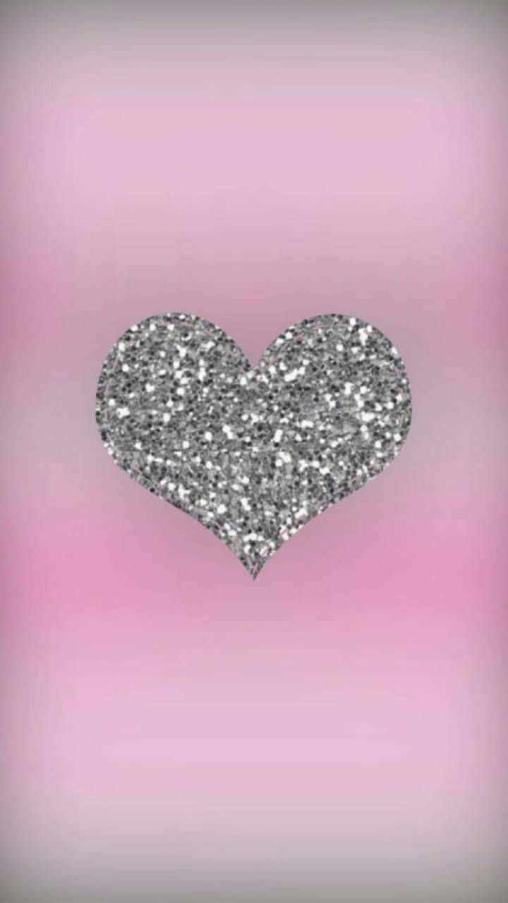 Celebrate Love With These Sparkly Pink Hearts Wallpaper