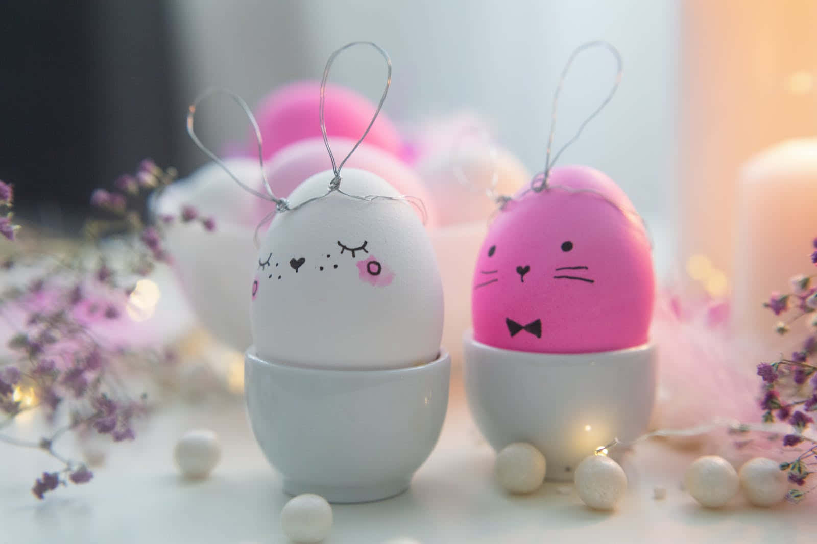 Celebrate Spring With An Array Of Pastel Easter Eggs Wallpaper