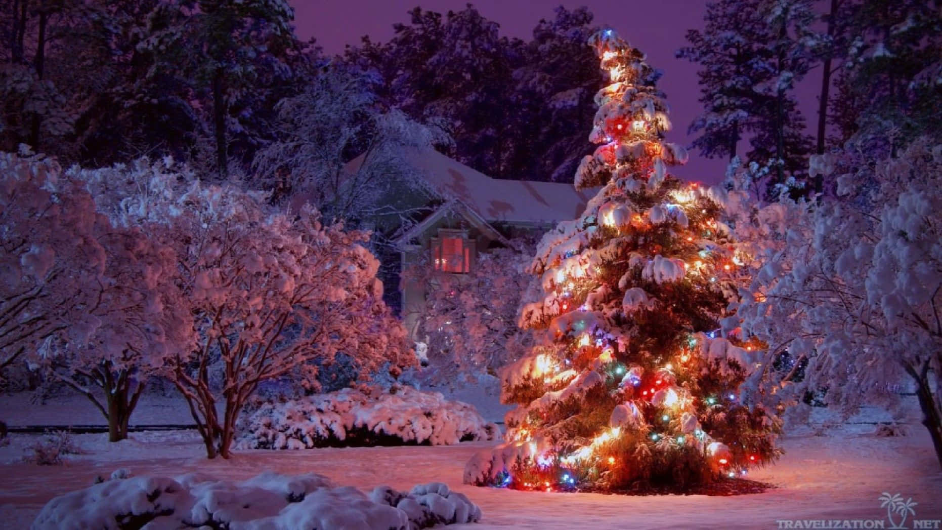 Celebrate The Christmas Wintertime In Style Wallpaper