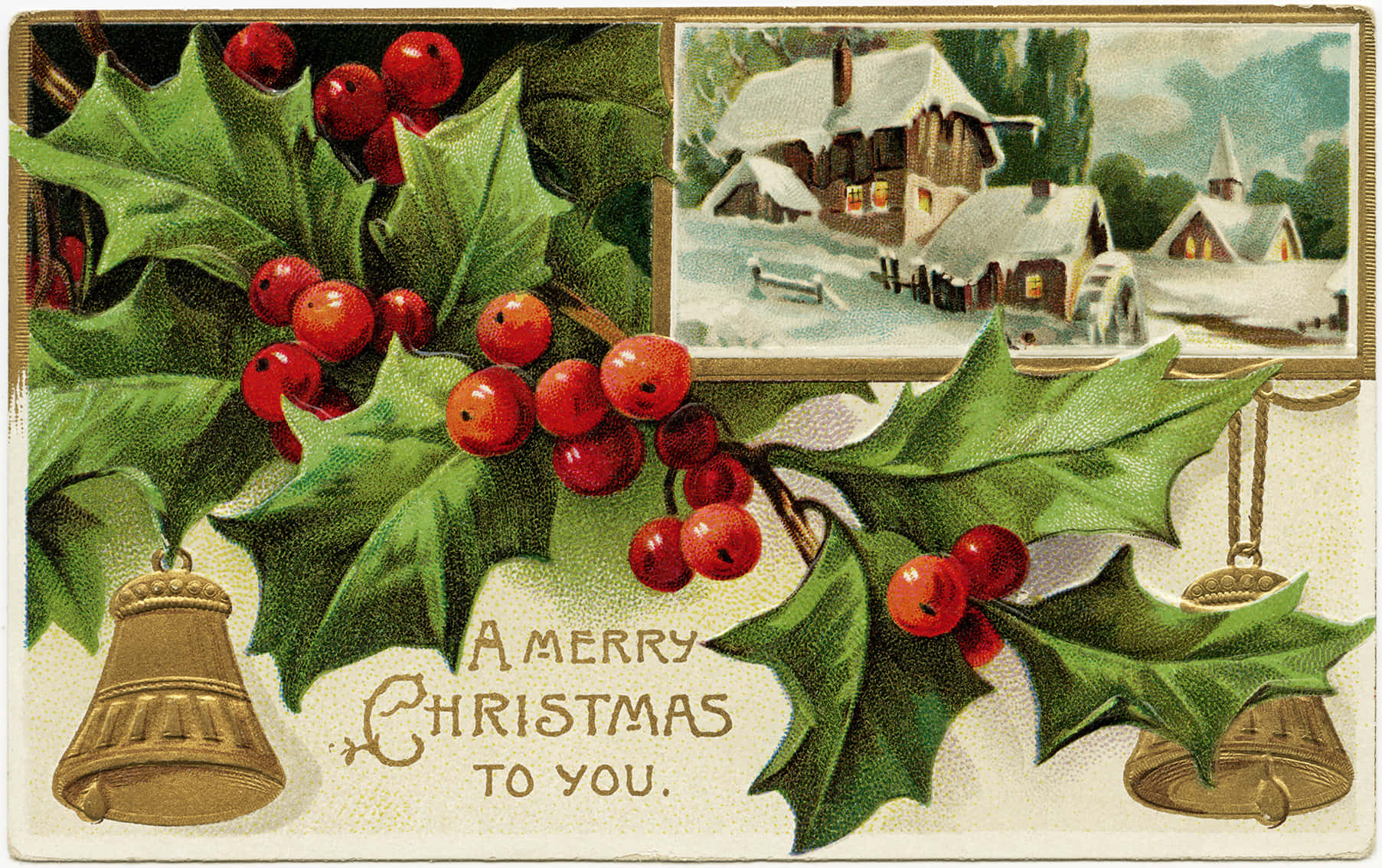 Celebrate The Holiday Season With A Traditional Vintage Christmas! Wallpaper