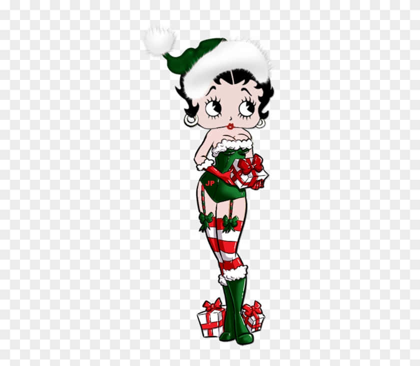 Celebrate The Holidays With Betty Boop Wallpaper