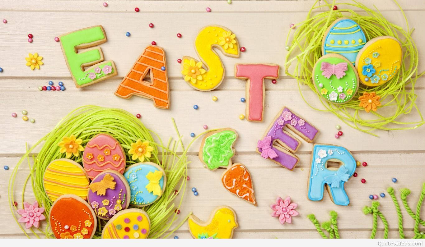 Celebrating Easter Sunday With Delicious Cookies Wallpaper