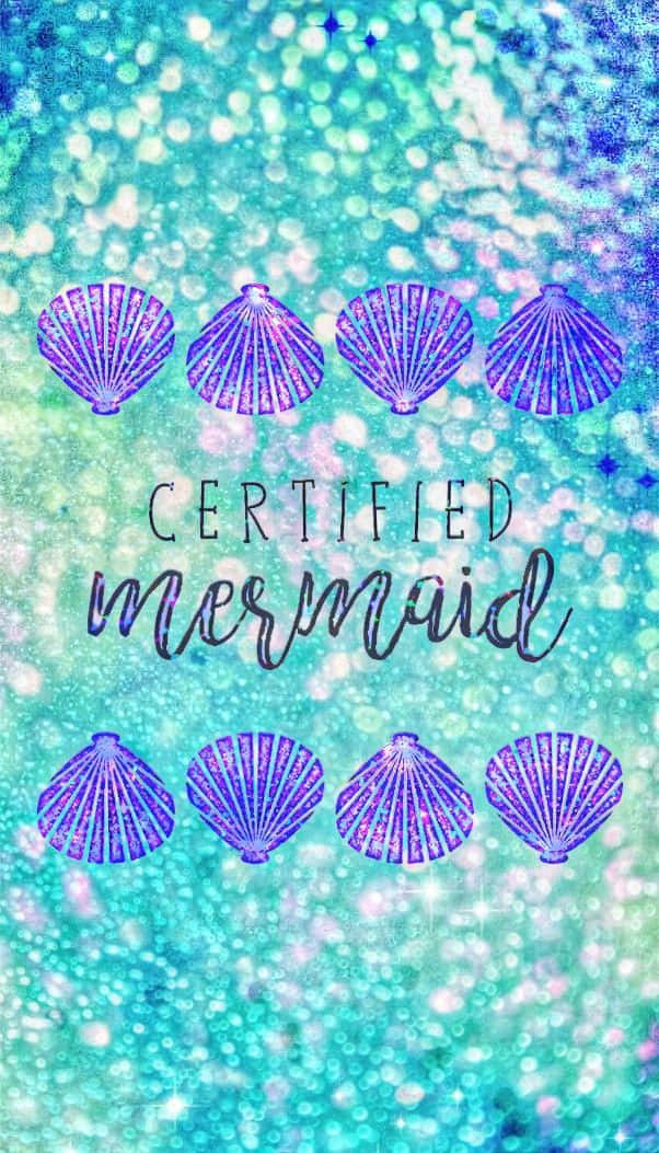 Certified Mermaid Artsy Typography Wallpaper