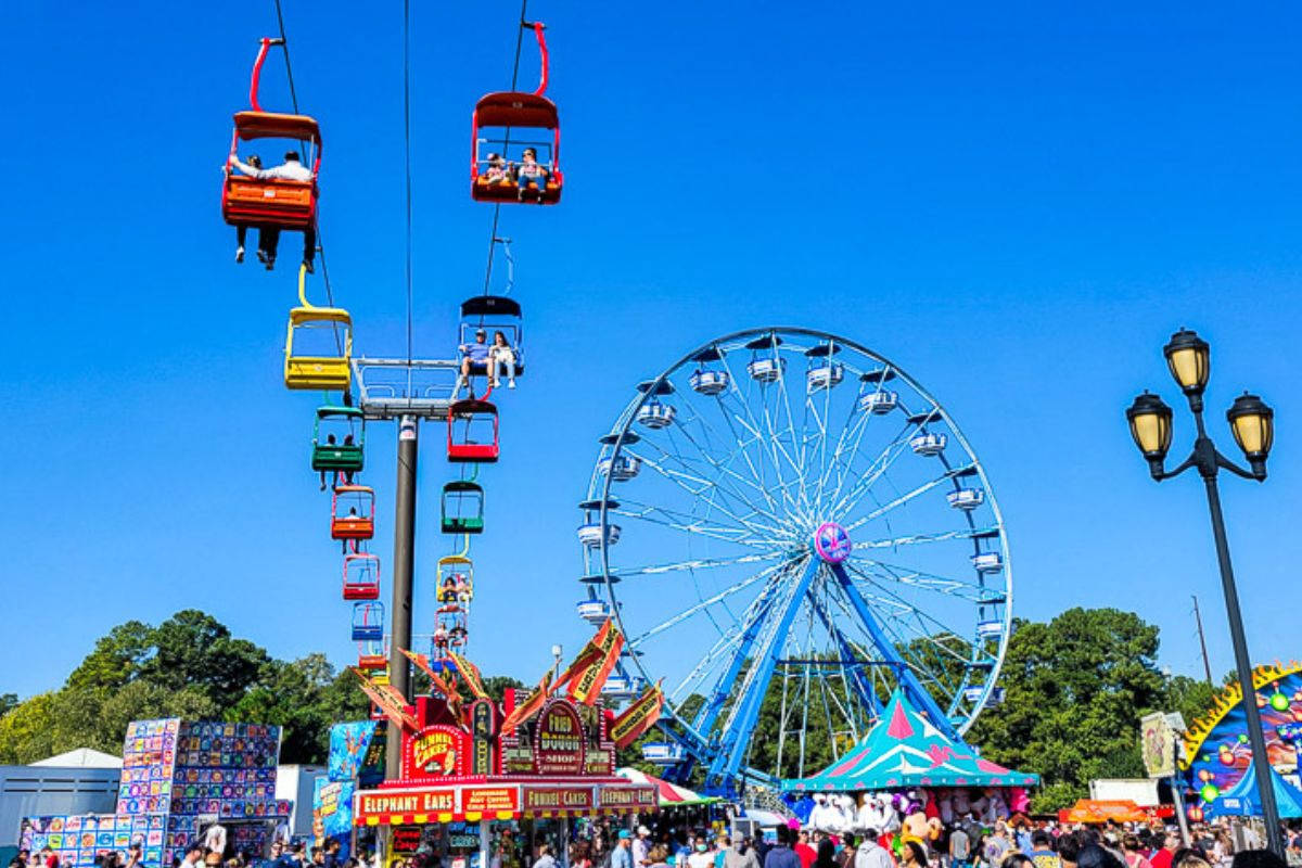 Chair Lift At The Fair Wallpaper