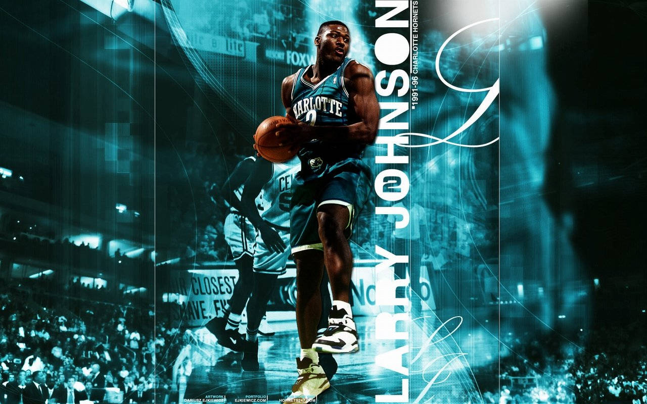 Charlotte Hornets Larry Johnson Wallpaper