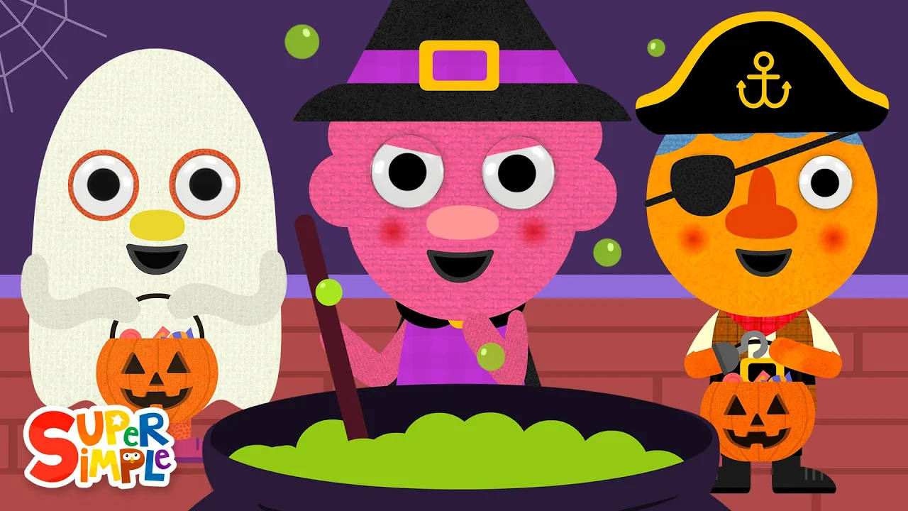 Cheerful Halloween Celebration With Super Simple Songs Wallpaper