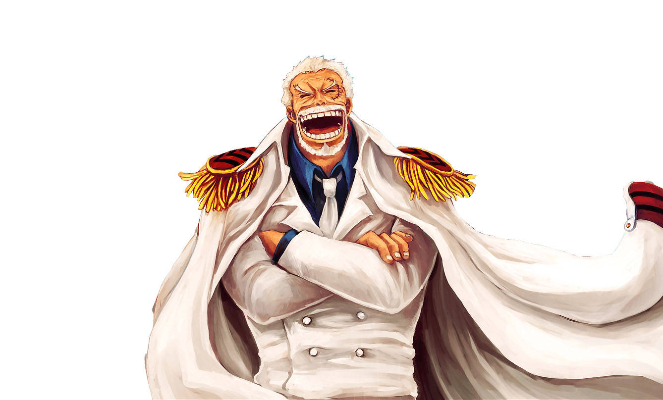 Cheerful Monkey D Garp, A Legendary Marine Hero Wallpaper