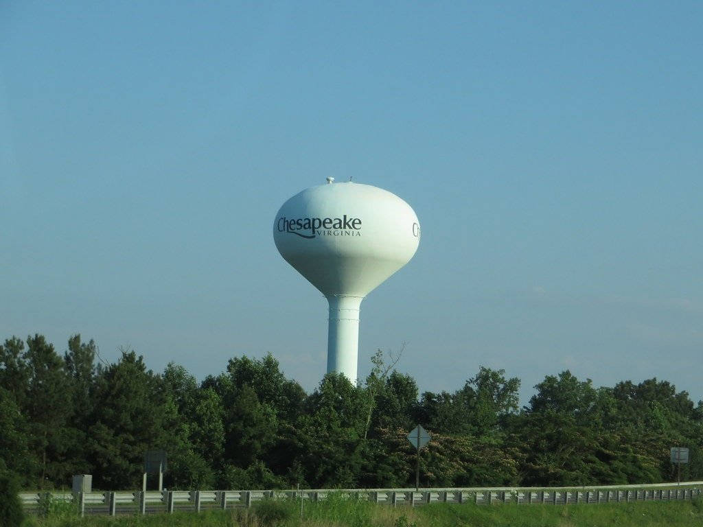 Chesapeake's Water Tower Wallpaper