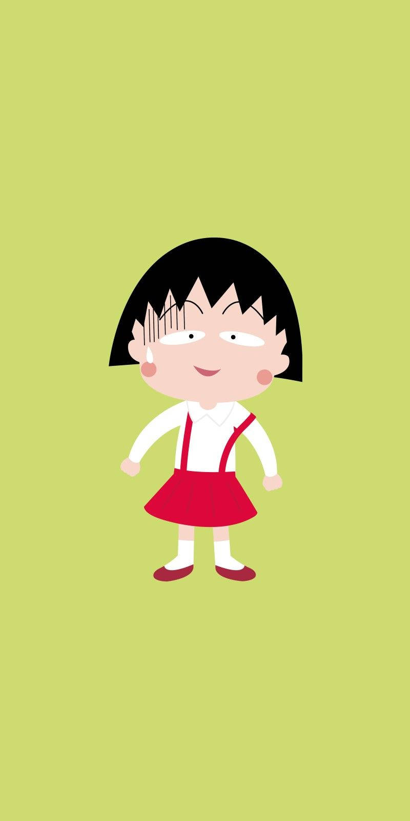 Chibi Maruko Chan With Her Friend Momoko Sakura, In A Joyous And Playful Mood. Wallpaper