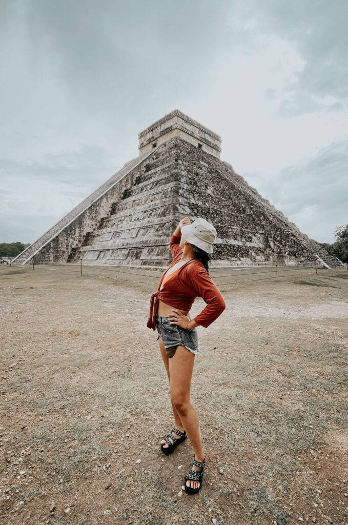 Chichen Itza Pose Wallpaper