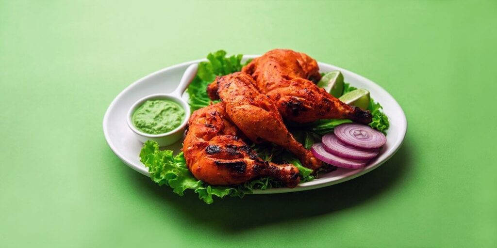 Chicken Tandoori With Lettuce Wallpaper