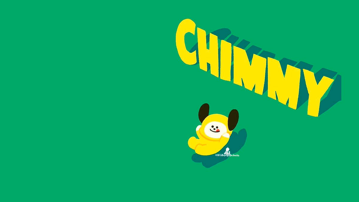 Chimmy Bt21 Green Wallpaper