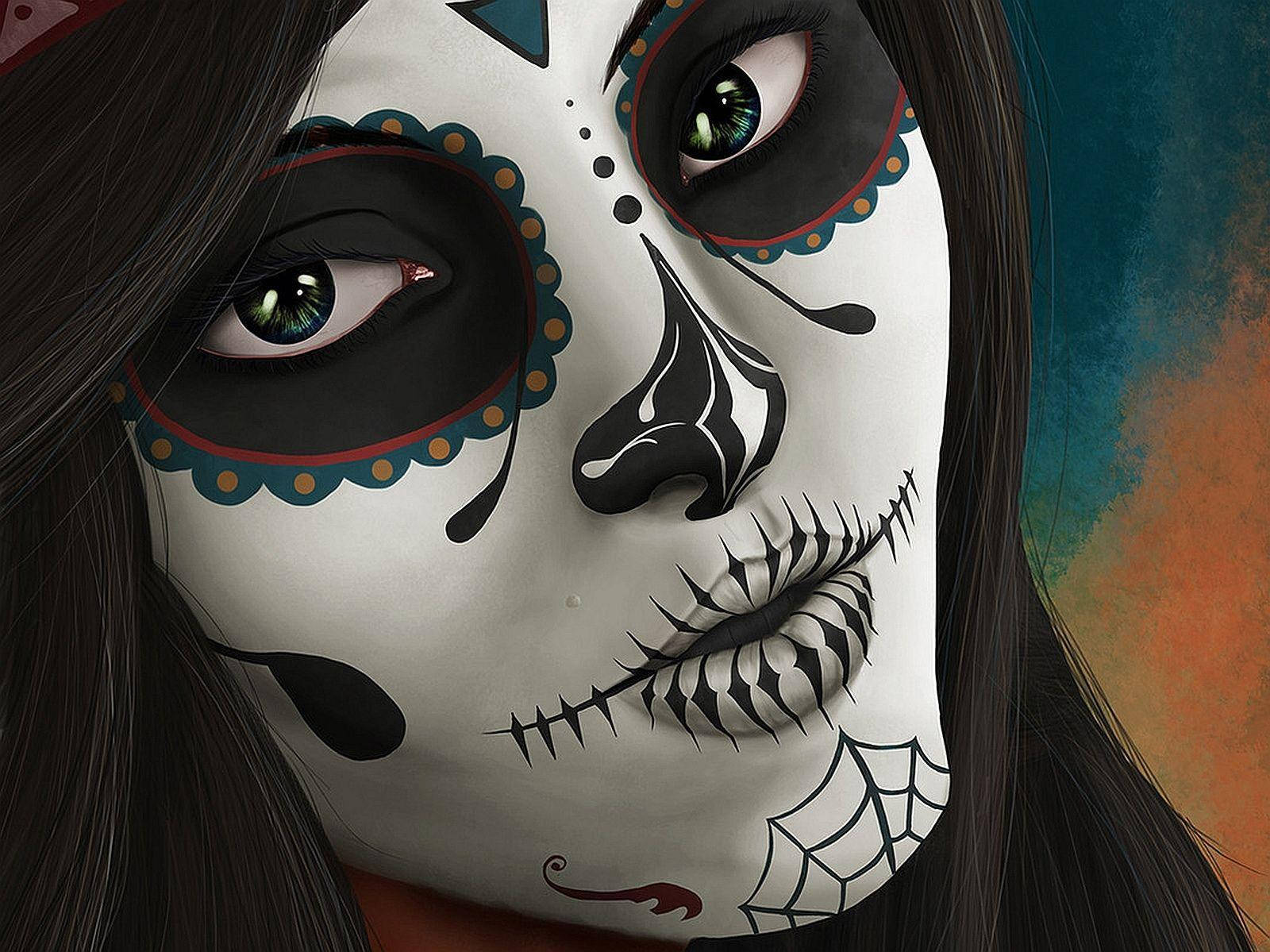 Chola Sugar Skulls Detailed Wallpaper