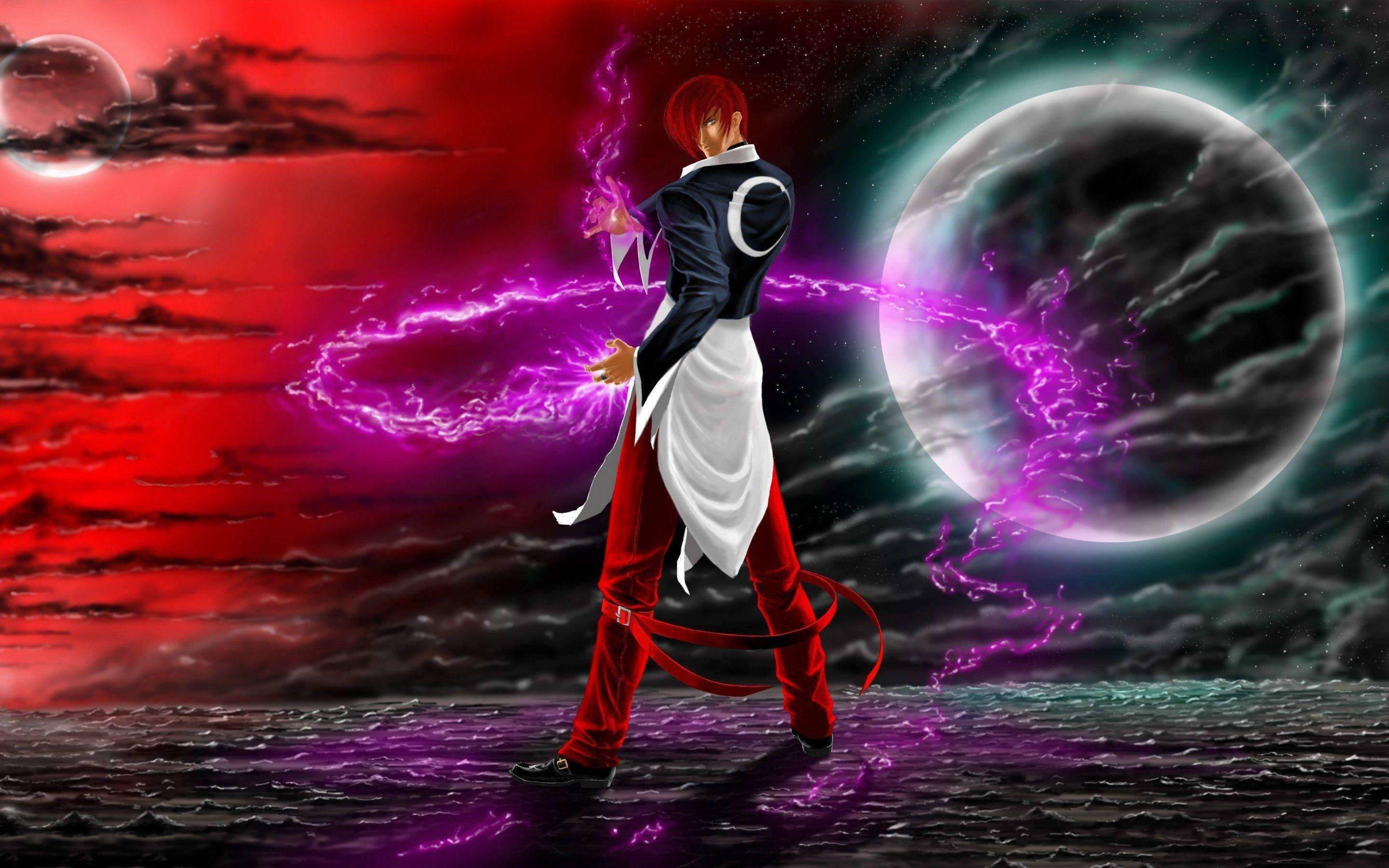 Chou Ml Iori Yagami Full Moon Wallpaper