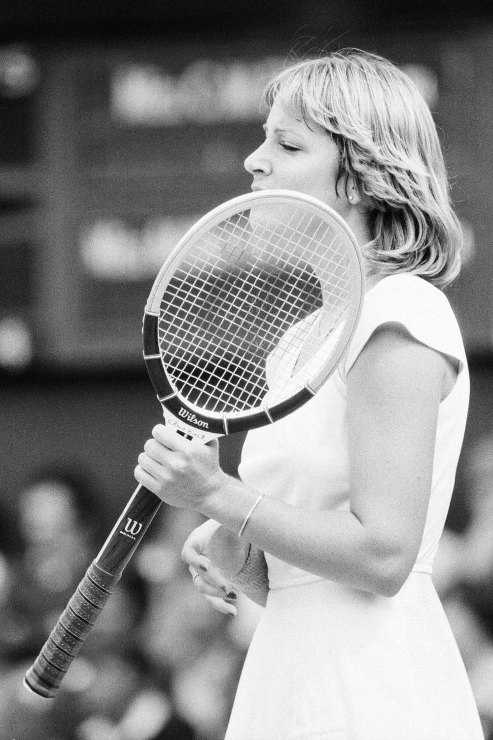 Chris Evert Black And White Wallpaper