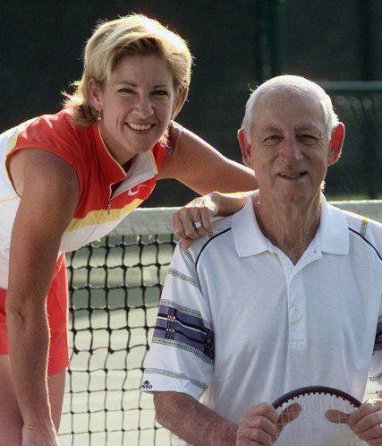 Chris Evert On The Tennis Court Wallpaper