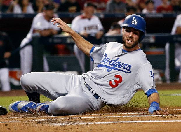 Chris Taylor In Dynamic Baseball Action Wallpaper