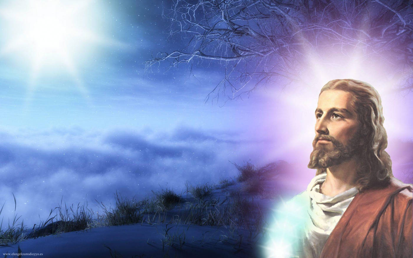 Christian God Looking At The Stars Wallpaper