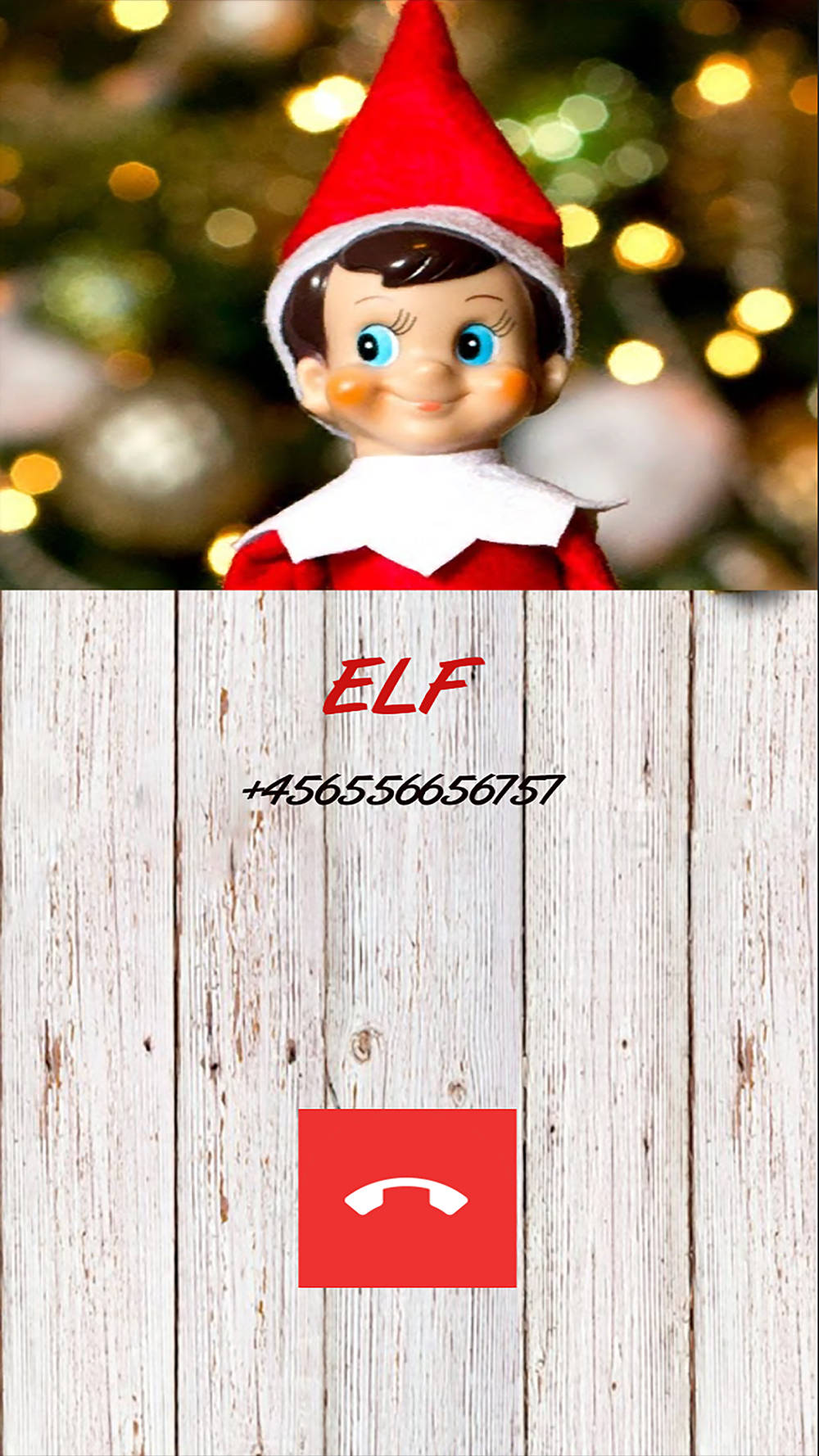 Christmas Elf With A Phone Number Wallpaper