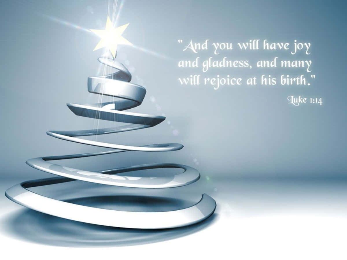 Christmas Scripture Chrome Aesthetic Christmas Tree Wallpaper