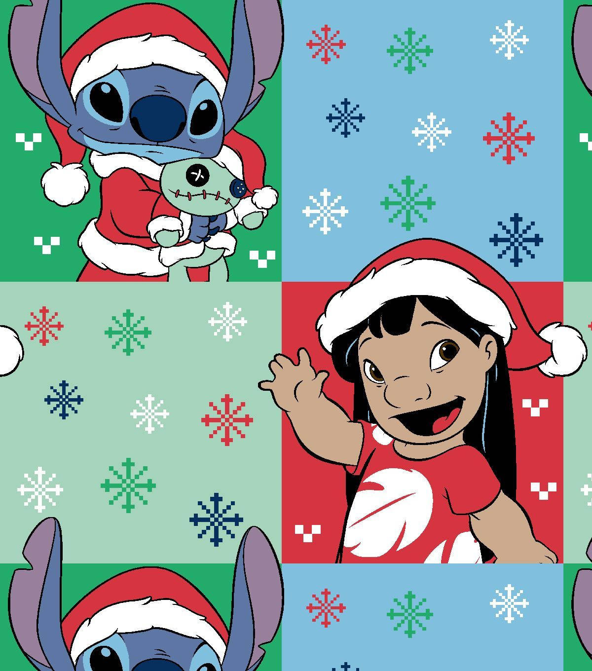 Christmas Stitch With Lilo And Scrump Wallpaper