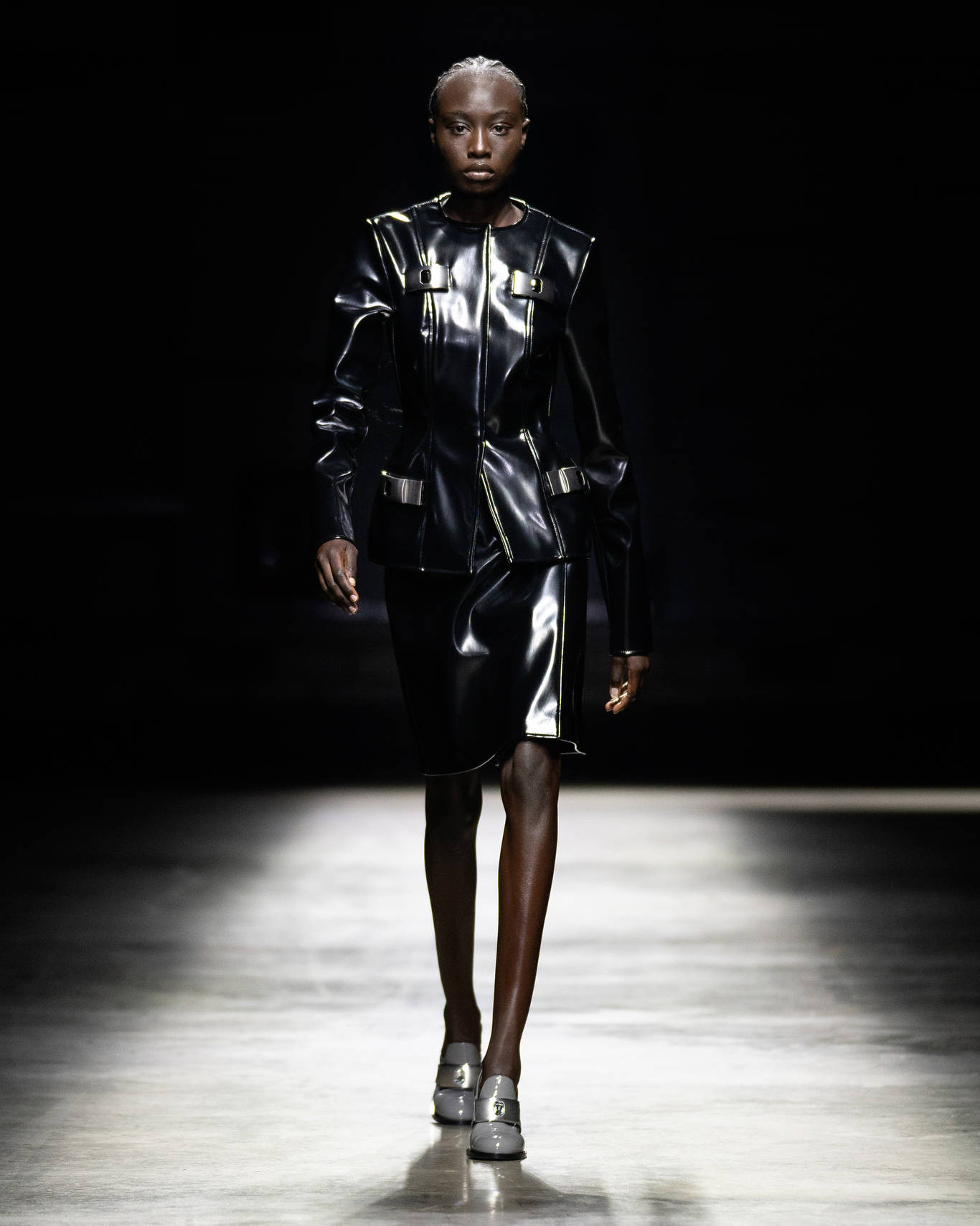 Christopher Kane's Signature Black Leather Dress Wallpaper