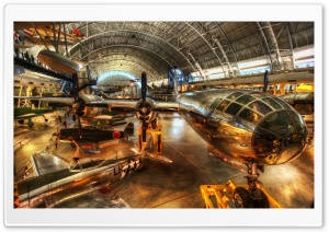 Chrome Colored Plane In Hangar Wallpaper