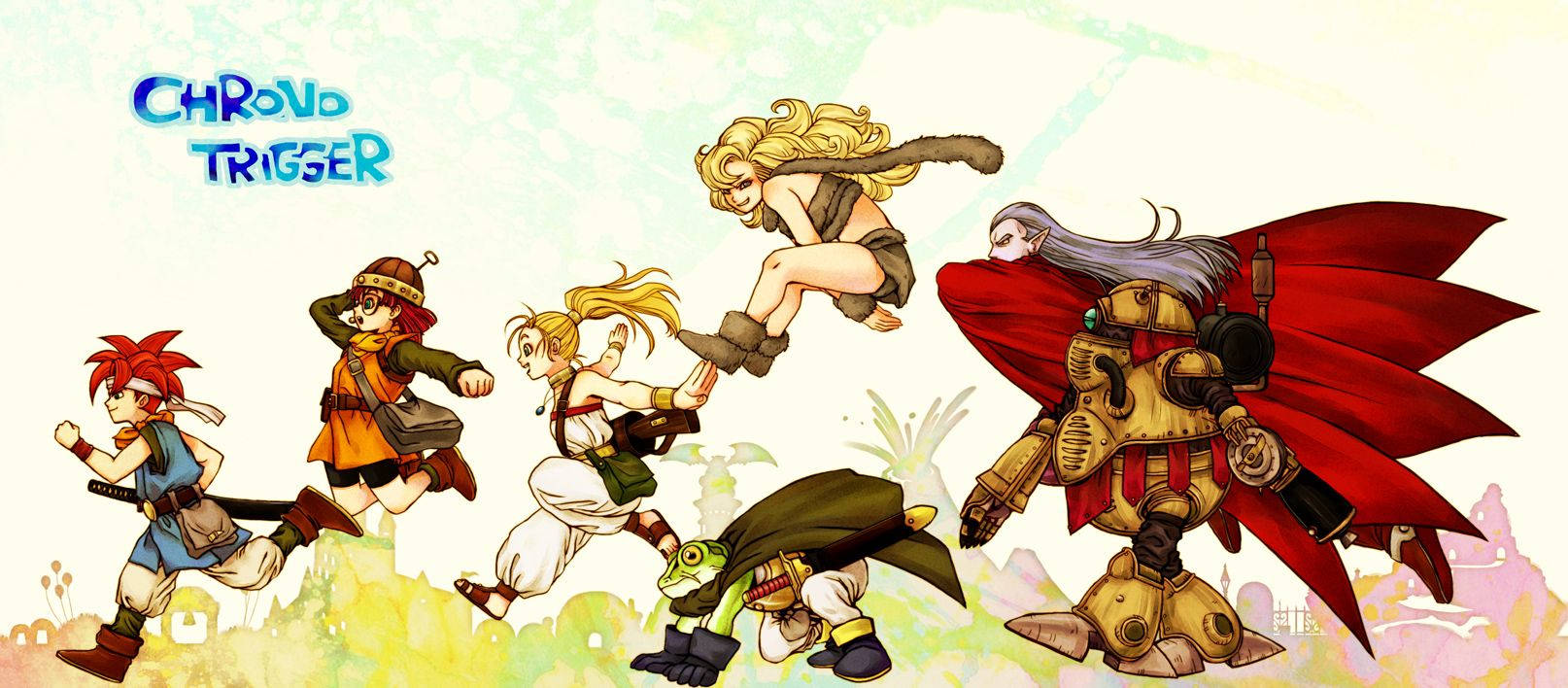 Chrono Trigger Running Characters Wallpaper