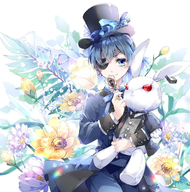 Ciel Phantomhive In Elegant Attire Wallpaper