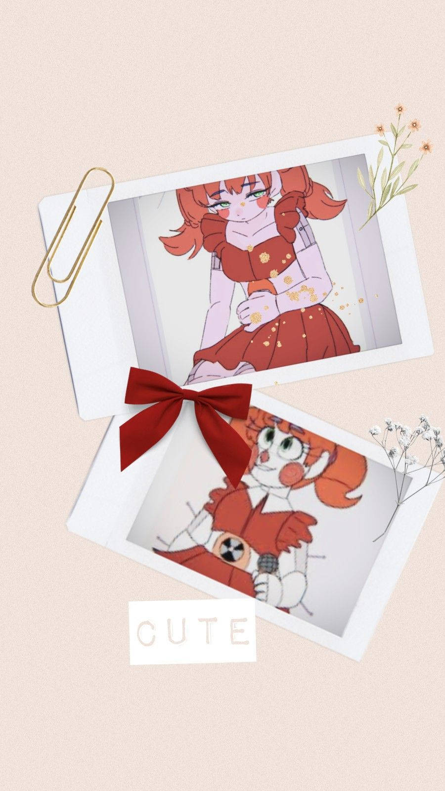 Circus Baby Polaroid Aesthetic Wallpaper