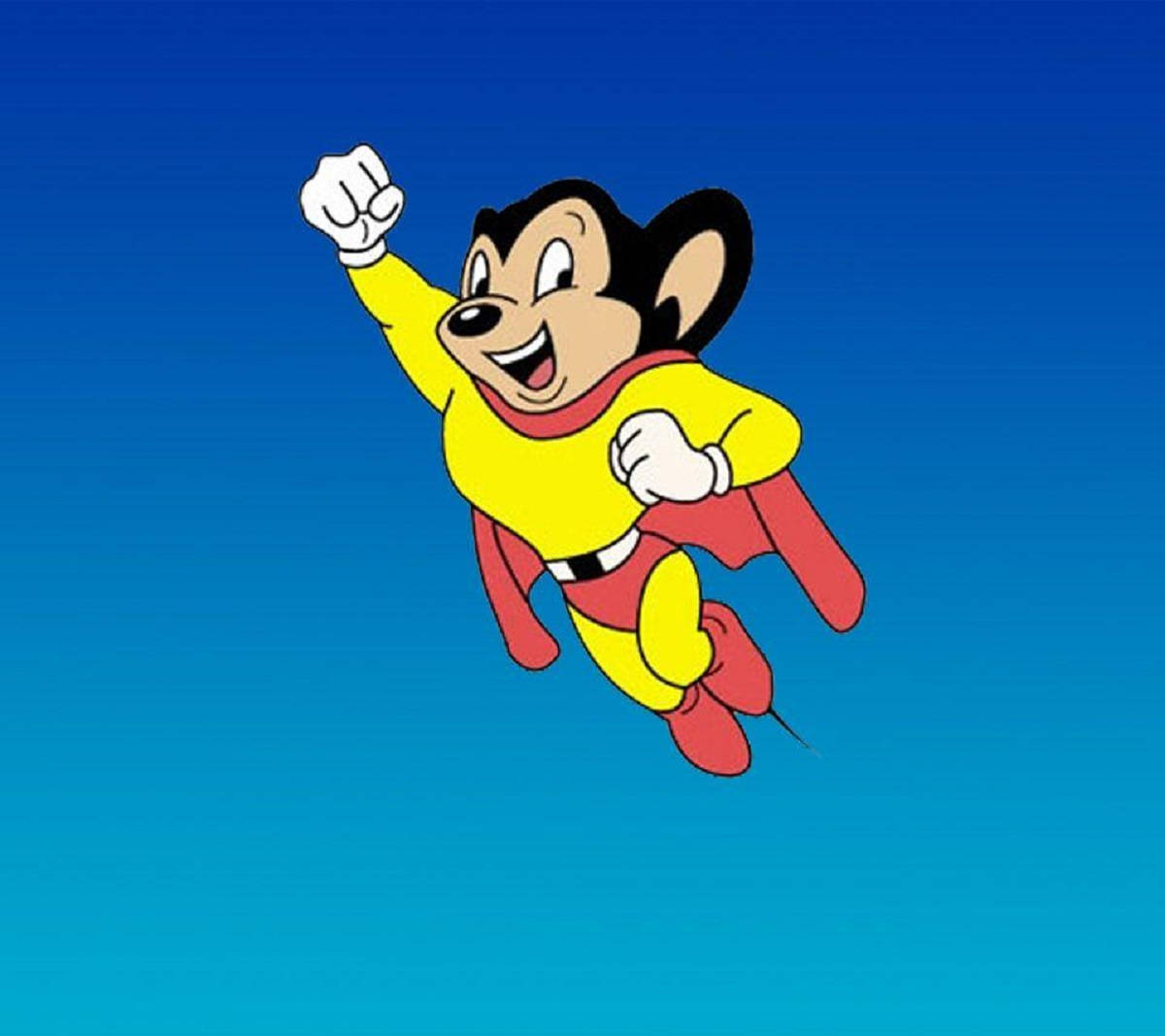 Classic Mighty Mouse Cartoon Pose Wallpaper