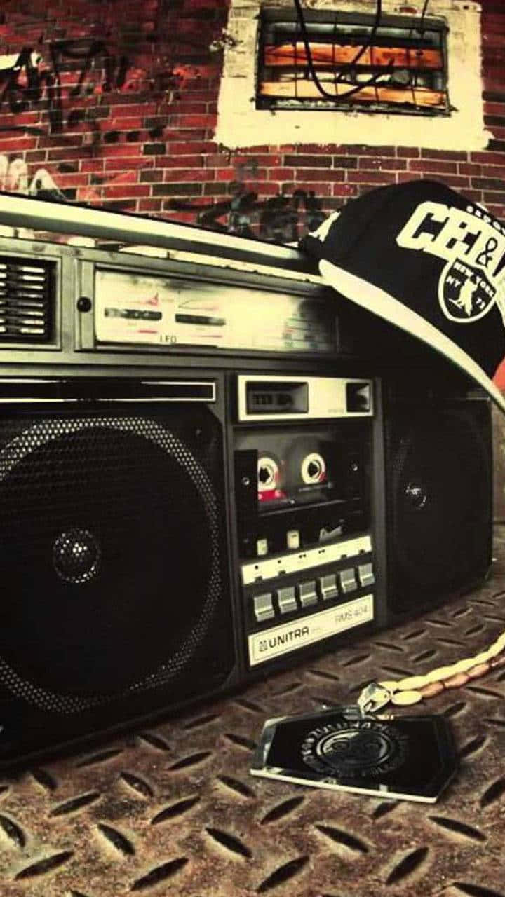 Classic Portable Hip Hop Boombox Wallpaper