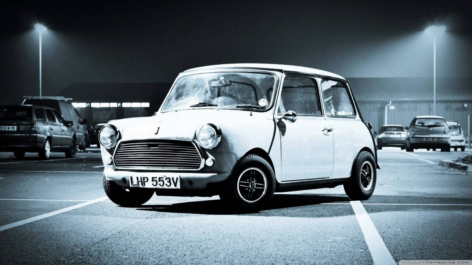 Classic White Mini Cooper Wallpaper