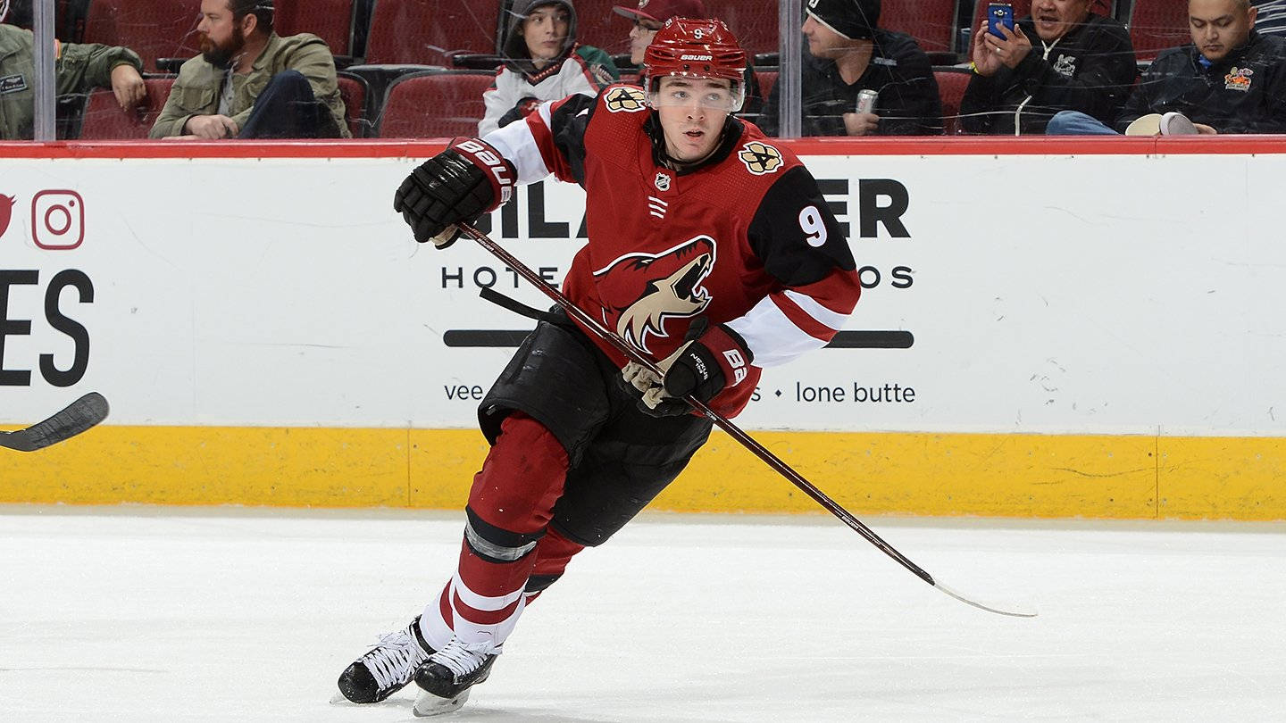 Clayton Keller Arizona Coyotes Vs. Colorado Avalanche Wallpaper