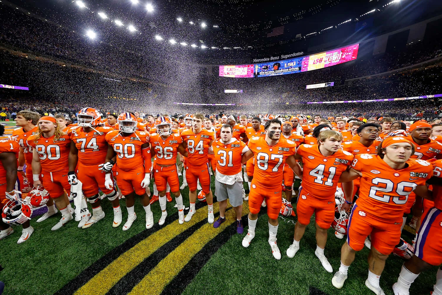 Clemson Tigers Football Team And Virginia Tech Hokies Wallpaper
