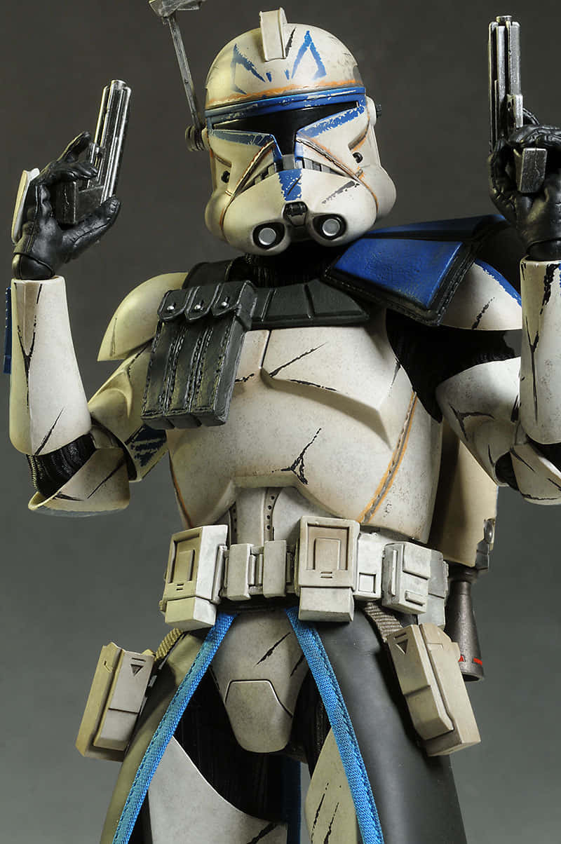 Clone Captain Rex In Battle Wallpaper