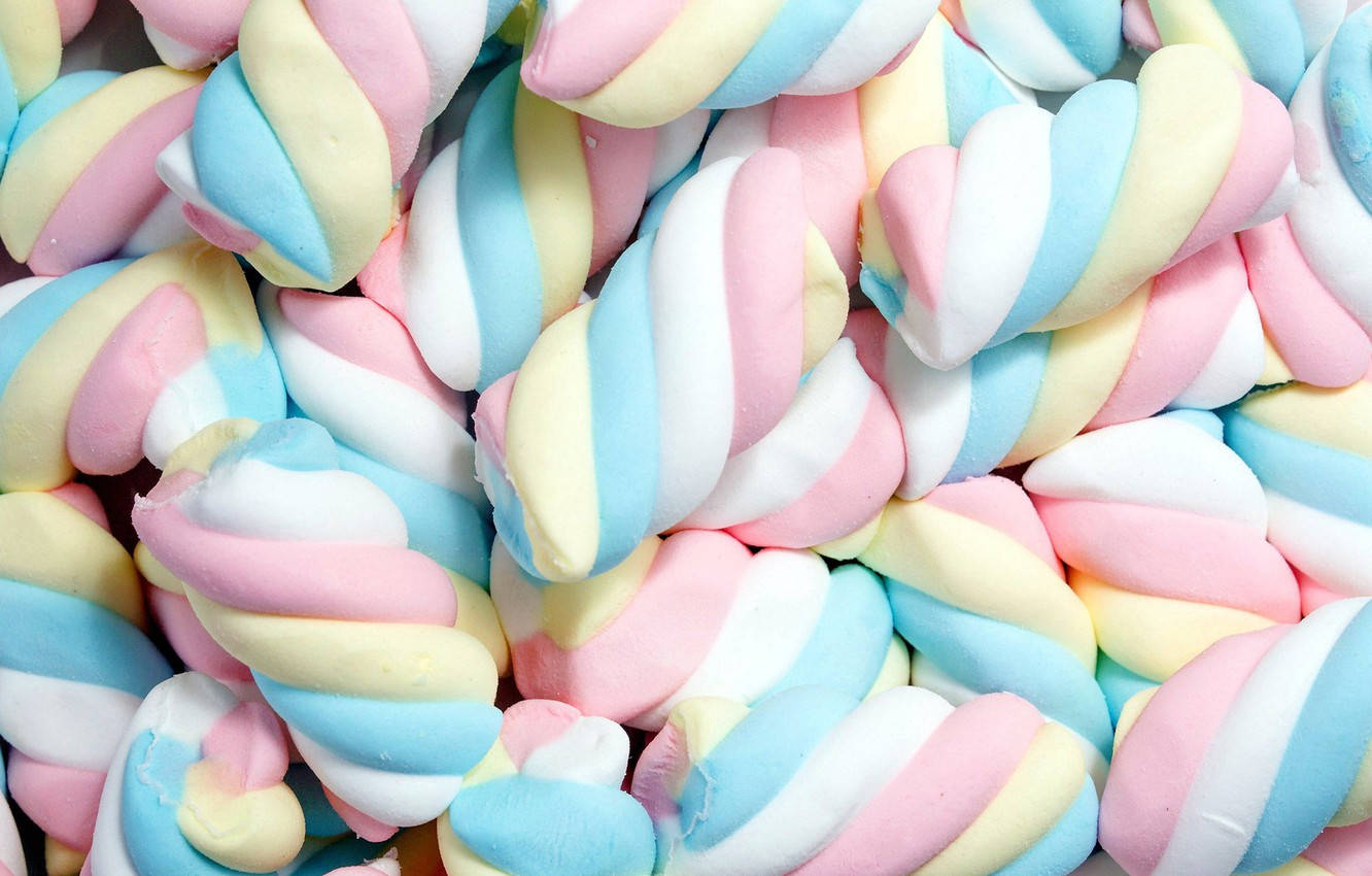 Close-up 3d Marshmallow Twists Wallpaper