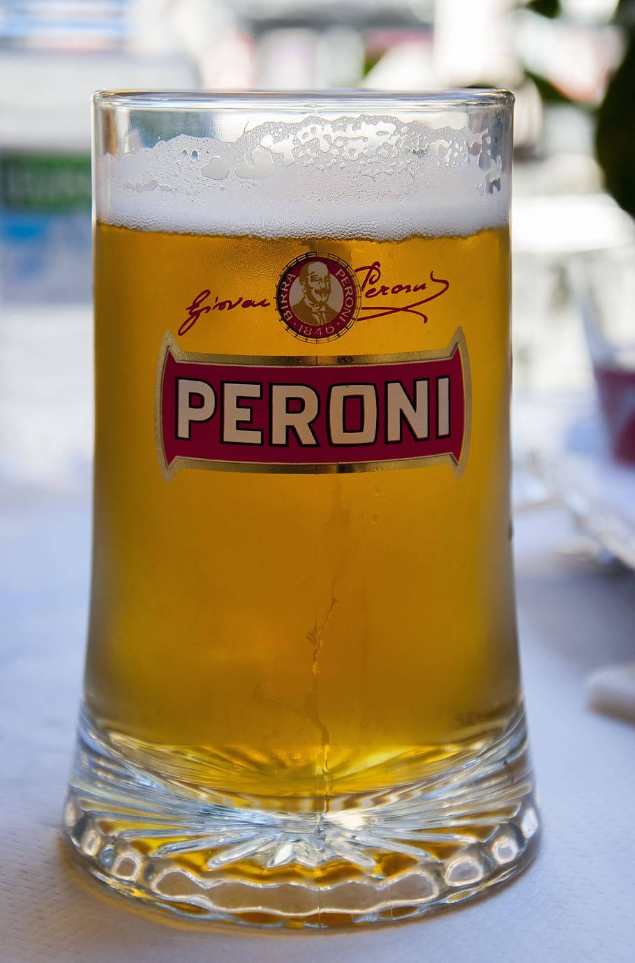 Close-up Photo Of A Peroni Beer In A Mug Wallpaper