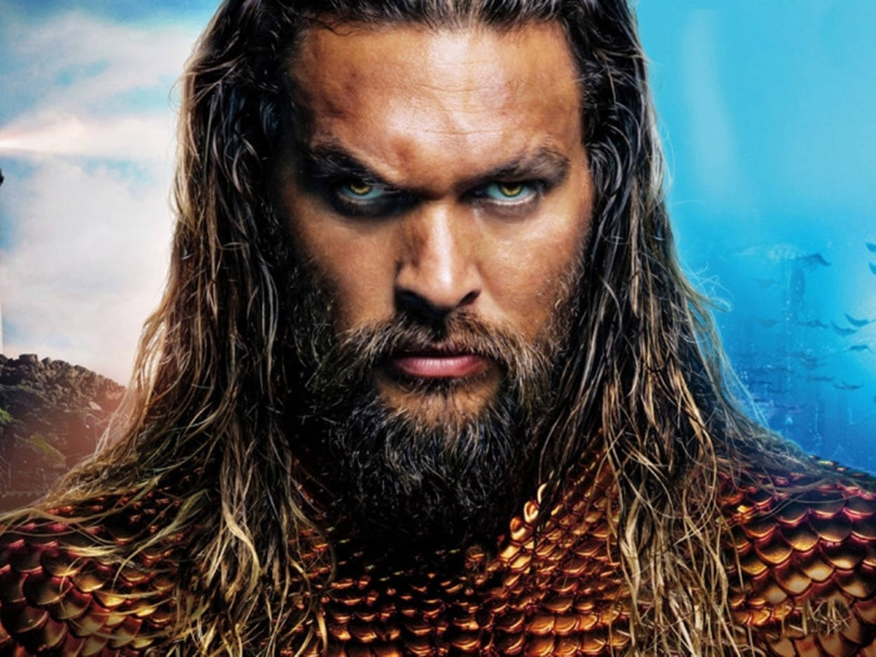 Closeup Of Aquaman Movie Wallpaper